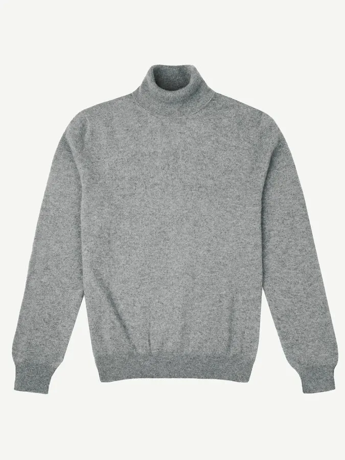 Dove Grey Roll-Neck Jumper