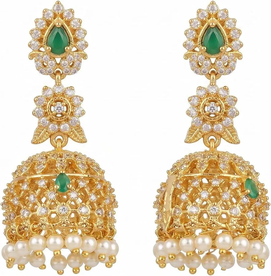 Heritage Jhumka Statement Earrings