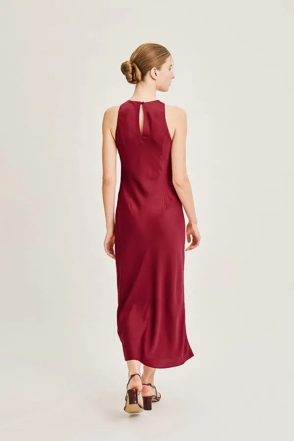 Fuchsia Bias-Cut Slip