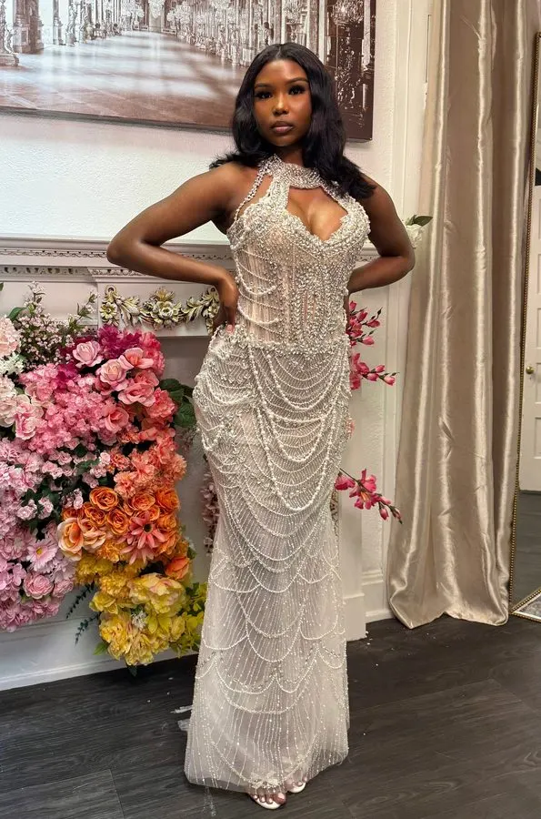Lumiere Beaded Evening Gown