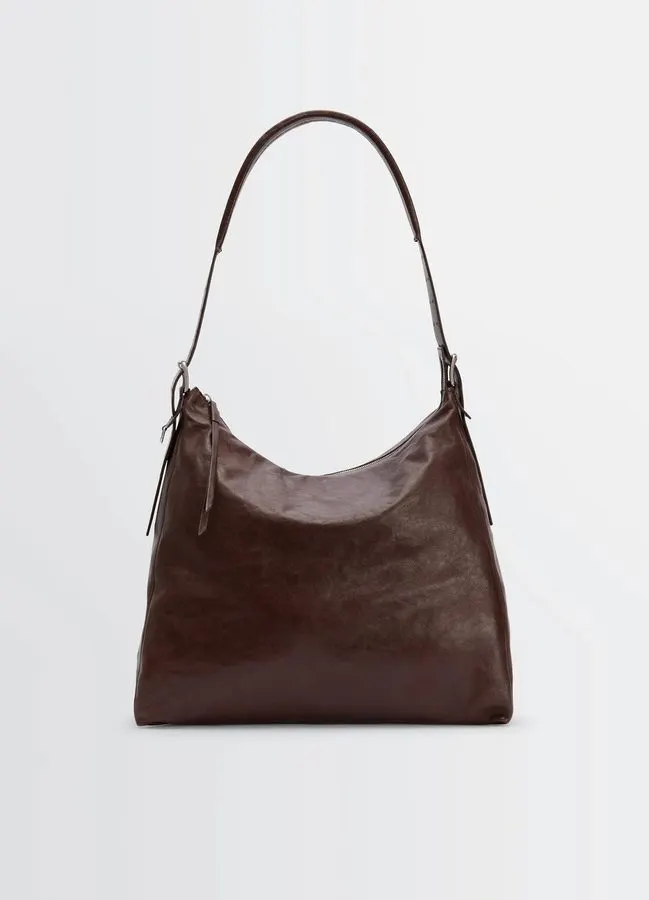 Espresso Leather Hobo Bag