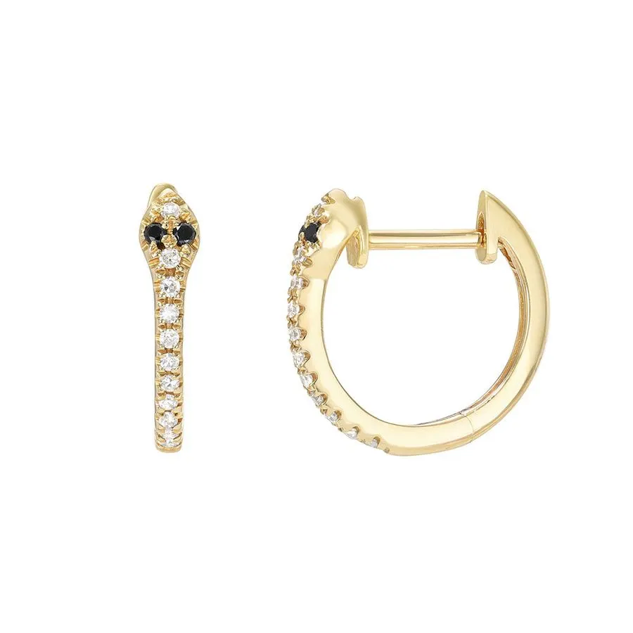 Noir Serpent Gold Hoop Earrings