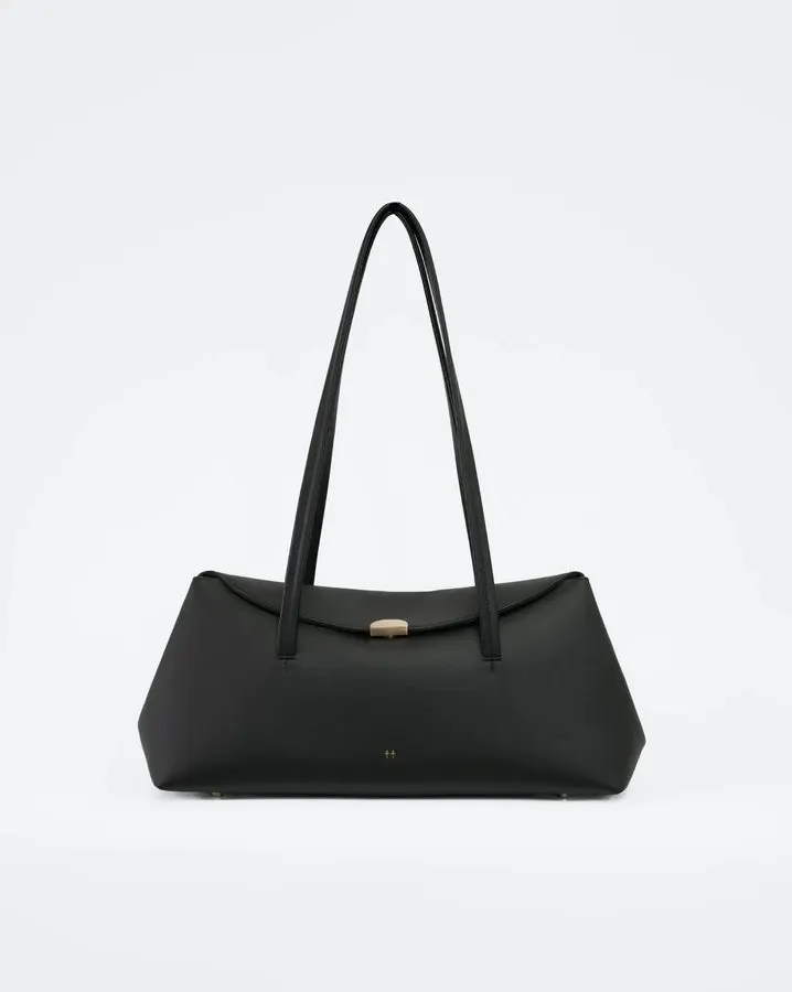 Midnight Structured Baguette Bag