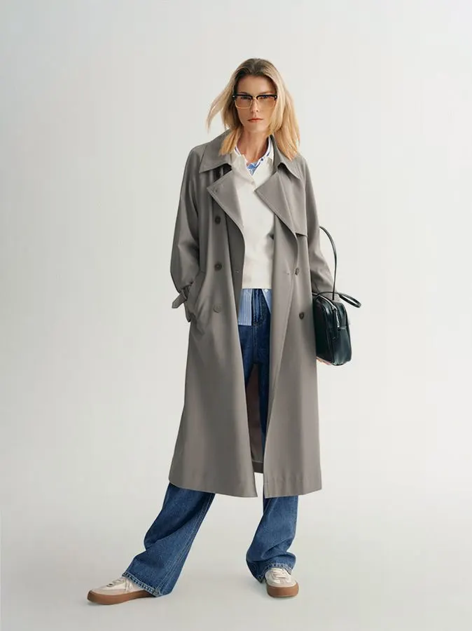 Smoke Grey Palazzo Coat