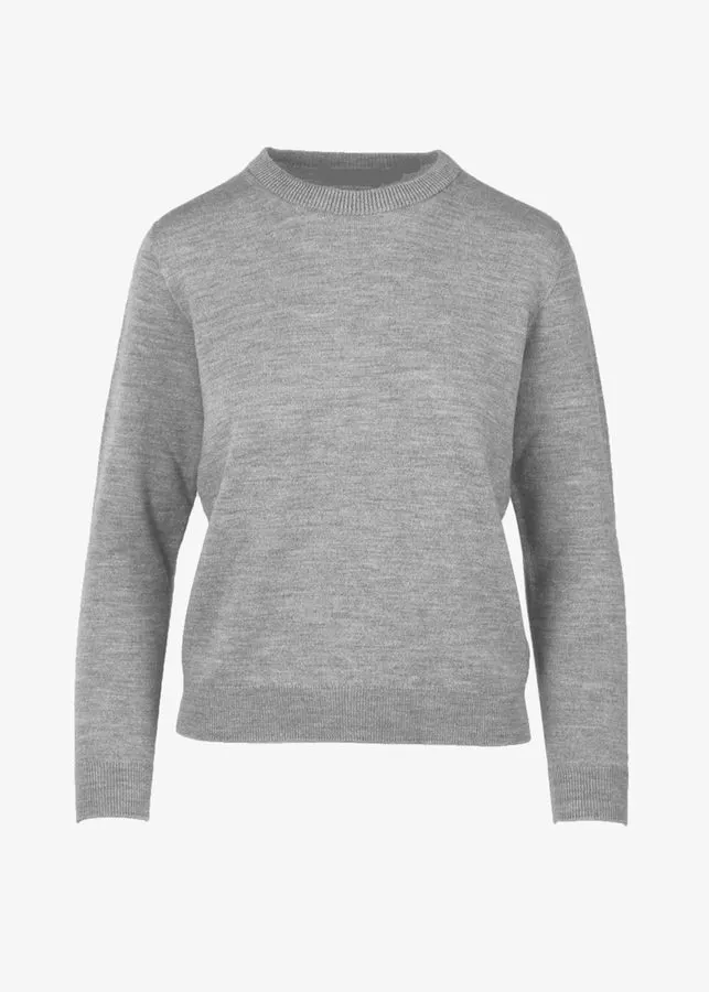 Minimalist Grey Knit Sweater
