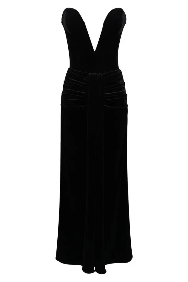 Velluto Deep-V Velvet Gown