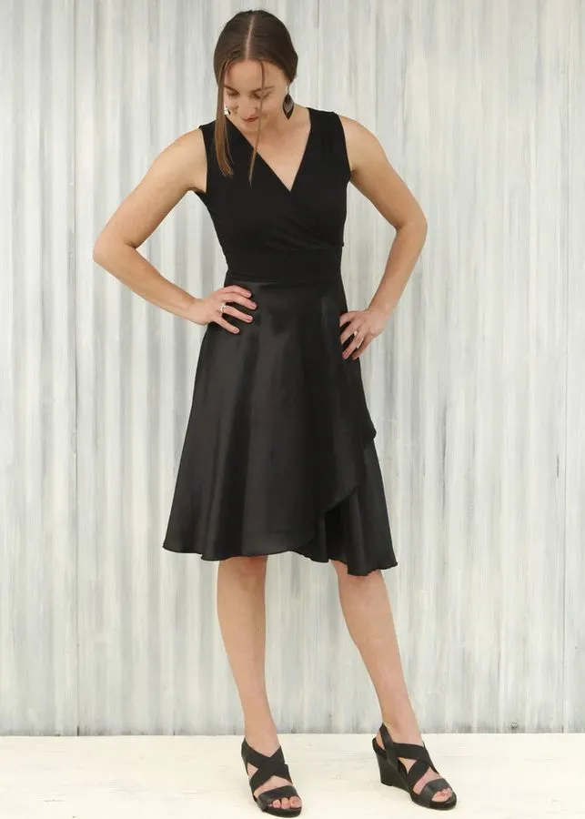 Black Wrap Cocktail Dress