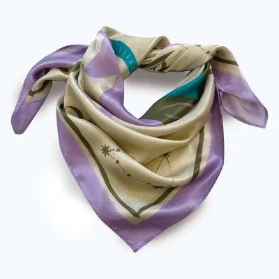 Noir Zodiac Silk Carré