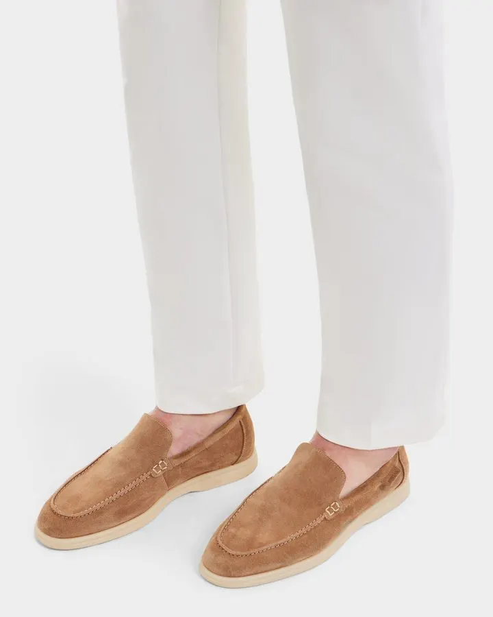 Almond Suede Loafers