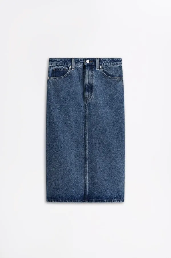 Indigo Denim Pencil Skirt