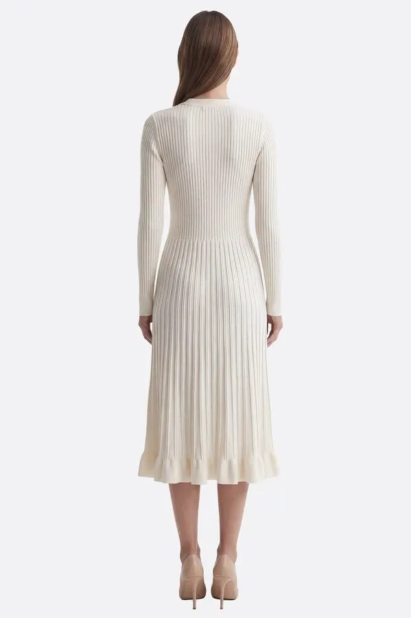 Vale Ribbed Knit Midi Dress