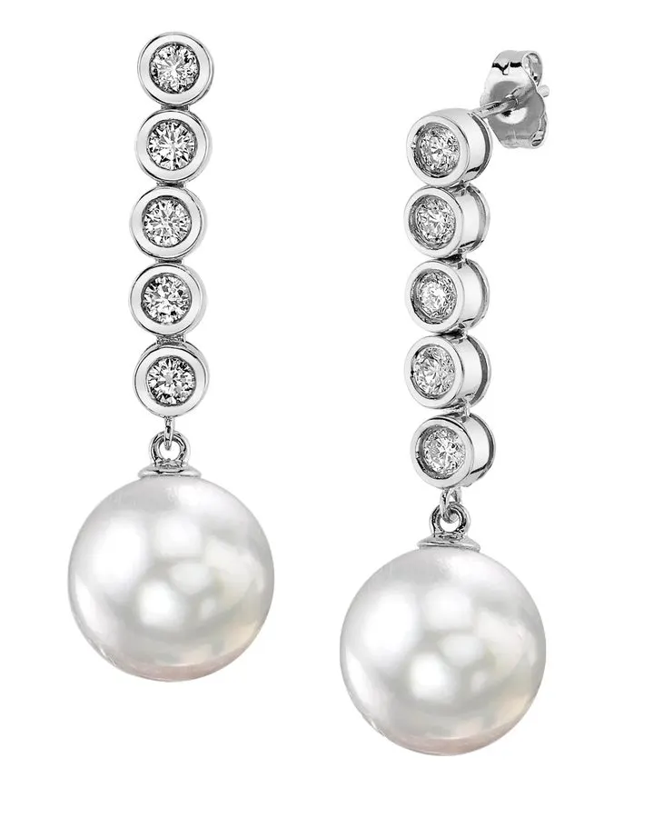 Cascade Pearl & Crystal Drop Earrings