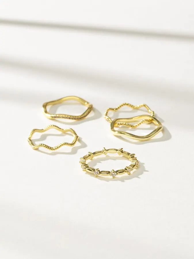 Layered Gold Ring Set