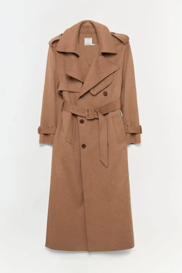 Belted Camel Trench