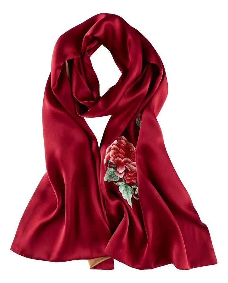 Ember Rose Charmeuse Silk Scarf