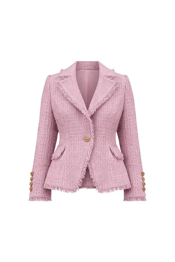 Blush Single-Button Blazer