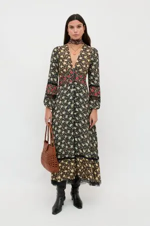 Raven Wrap Midi Dress