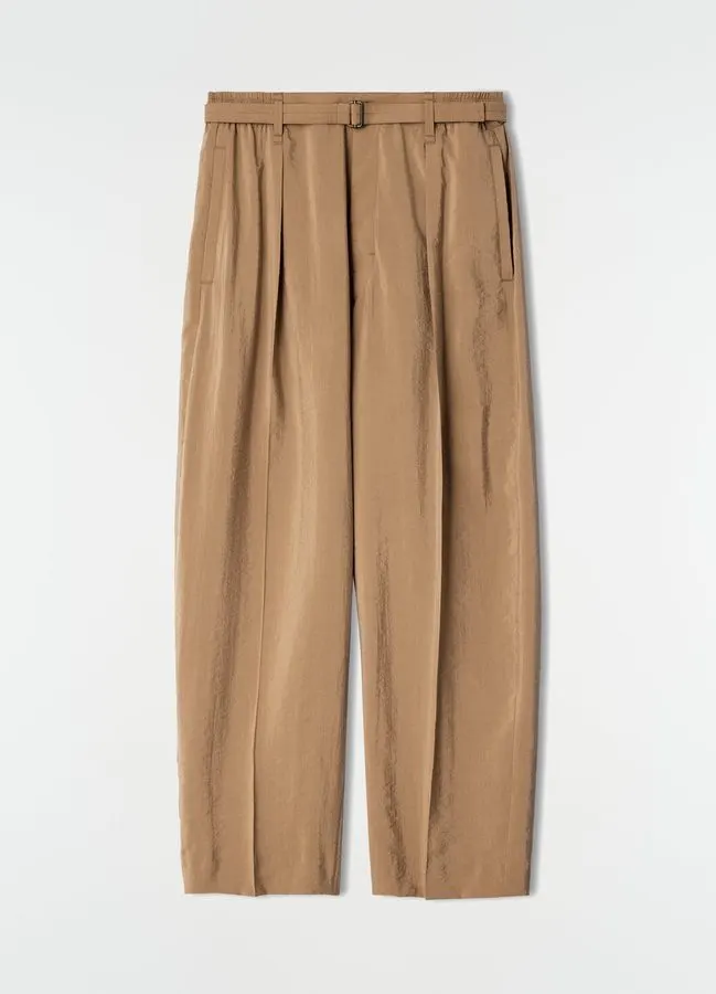 Camel Fluid Column Trousers