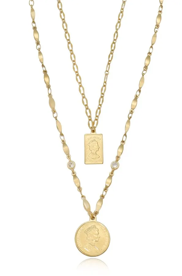 Dynasty Layered Coin Necklace