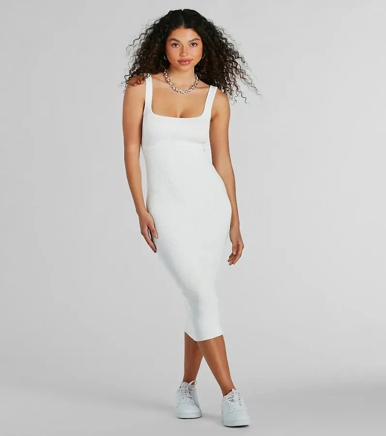 Delphine Bodycon Knit Midi