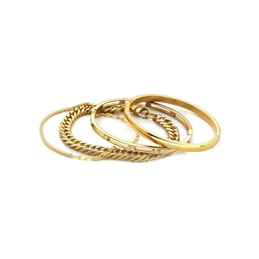 Wrist Stack Gold Bracelets