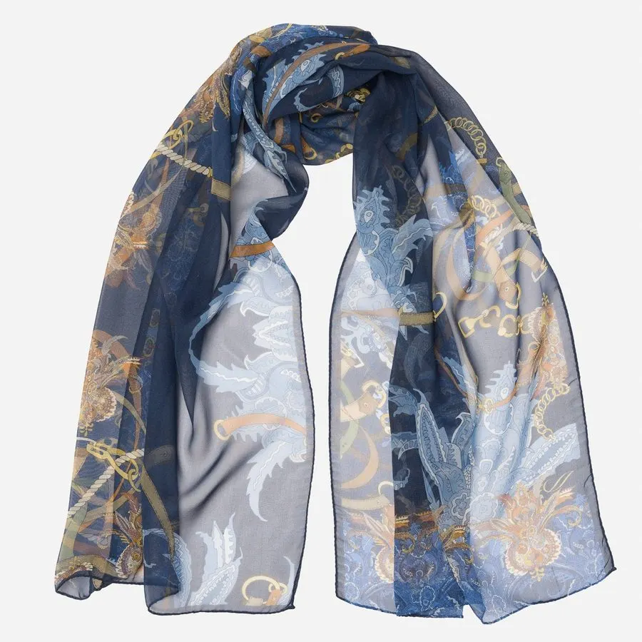 Noir Equestrian Silk Foulard