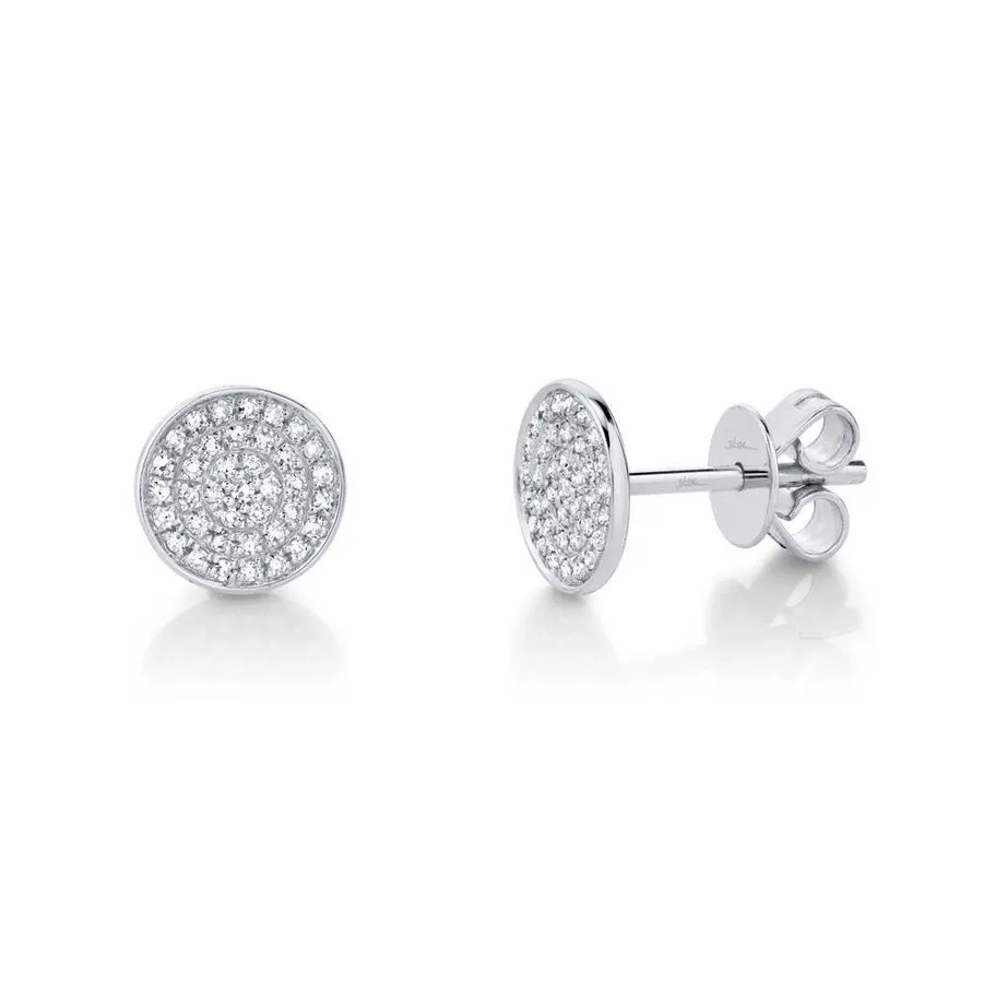 Pave Diamond Stud Earrings