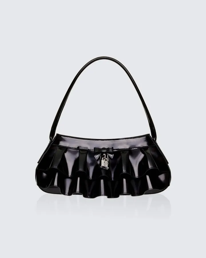 Midnight Structured Baguette Bag