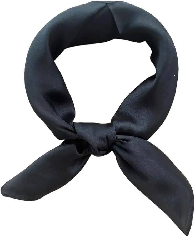 Deco Noir Silk Twill Neckerchief