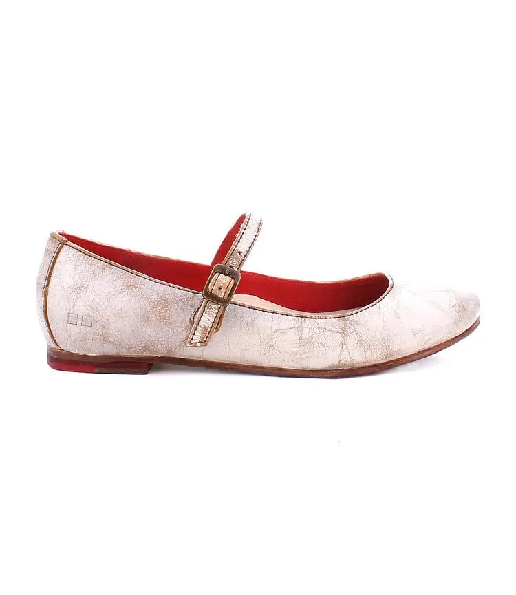 Leather Mary-Jane Ballet Flats