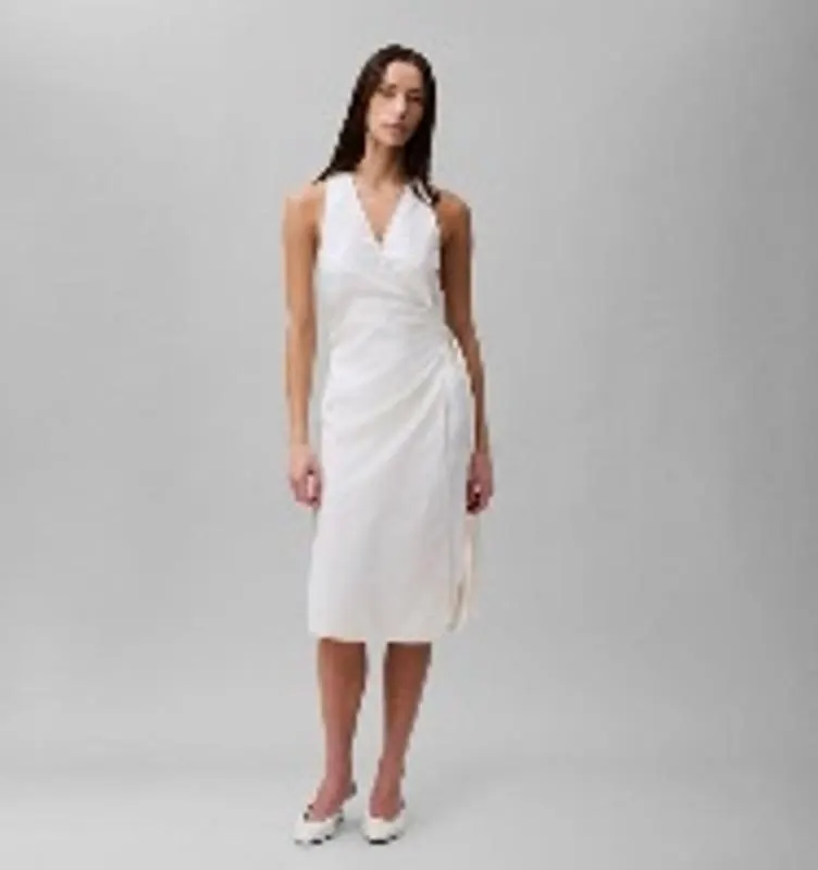 Ines Linen-Blend Wrap Dress