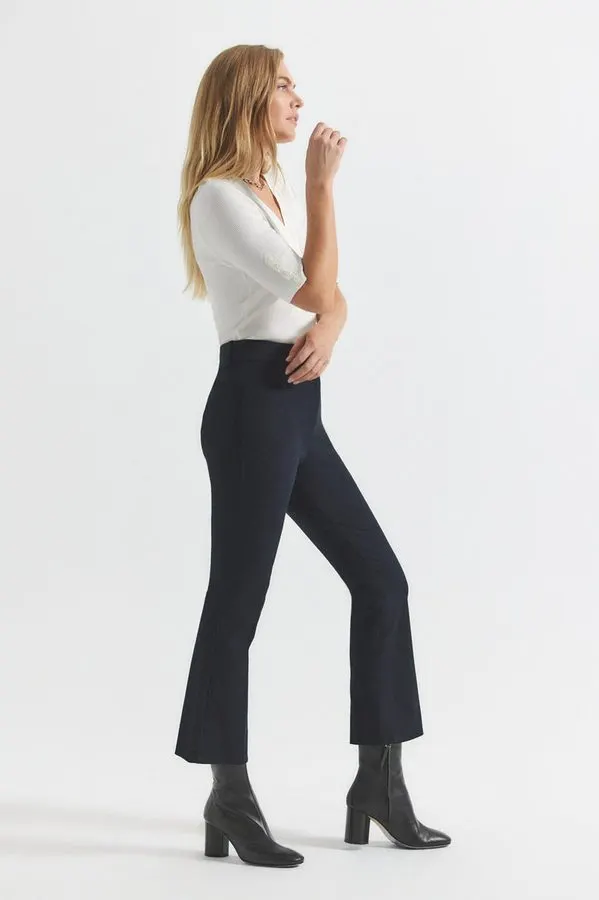 Midnight Cropped Flare Trousers