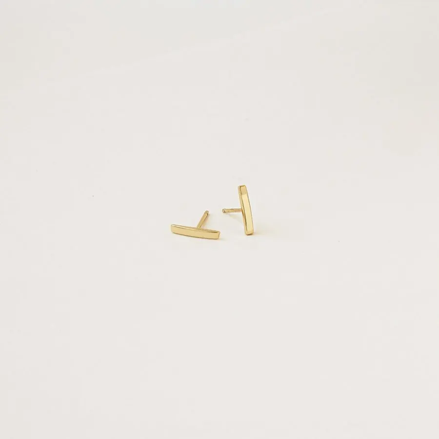 Minimal Gold Bar Studs