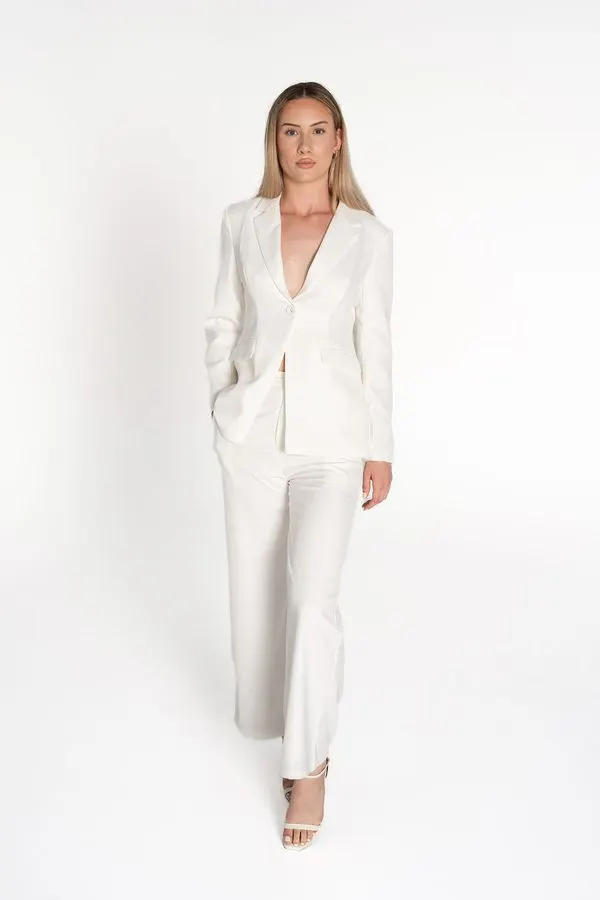 Ivory Blazer & Trouser Set