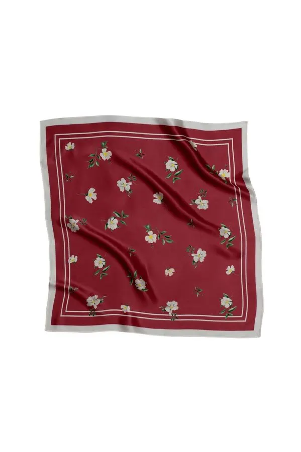 Dusk Rose Hand-Painted Silk Scarf