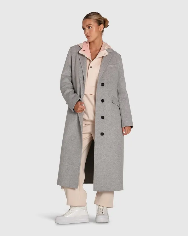 Dove Grey Longline Coat