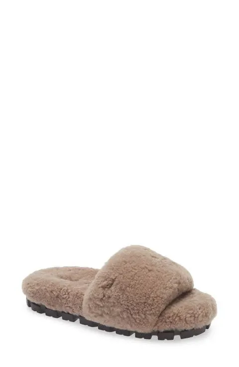 Shearling-Trim Mules