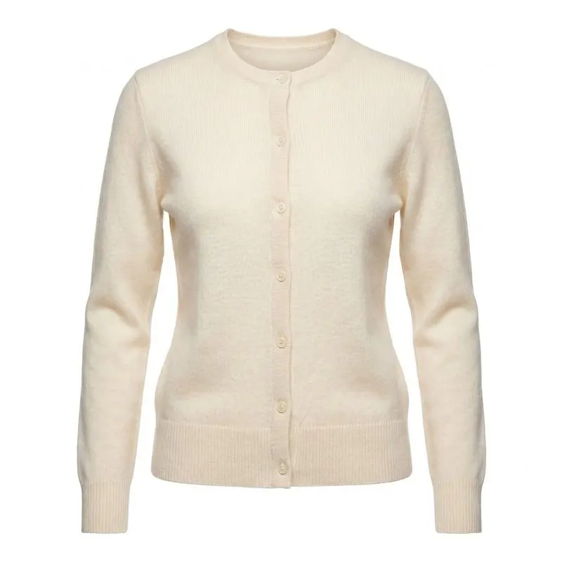 Cloud White Cashmere-Blend Sweater
