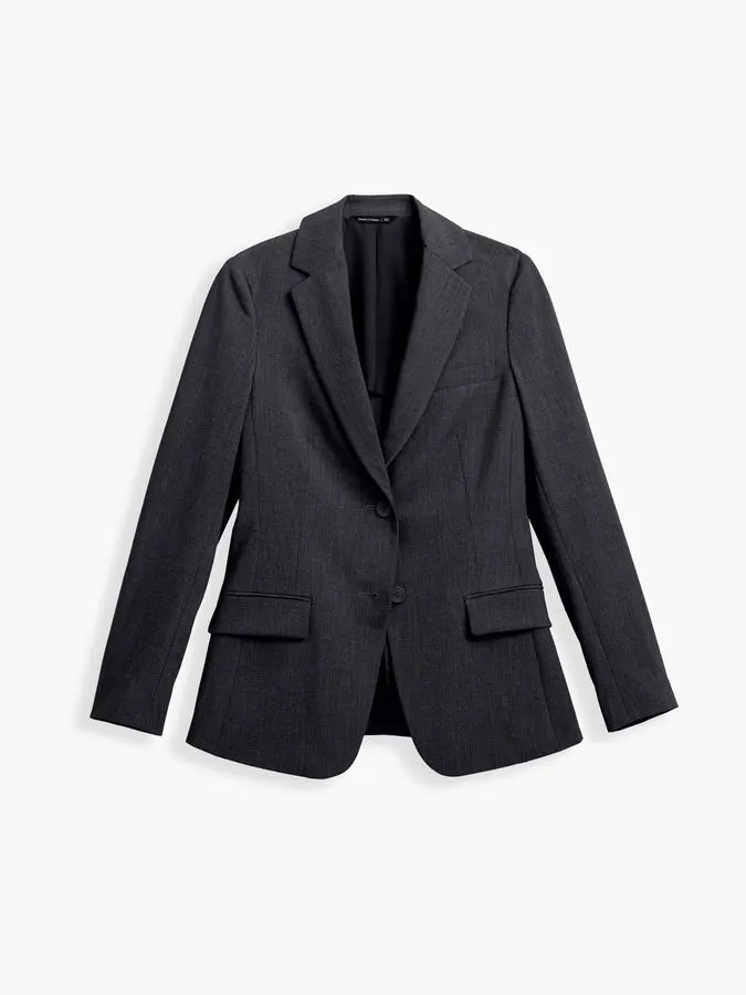 Charcoal Gilt-Button Blazer