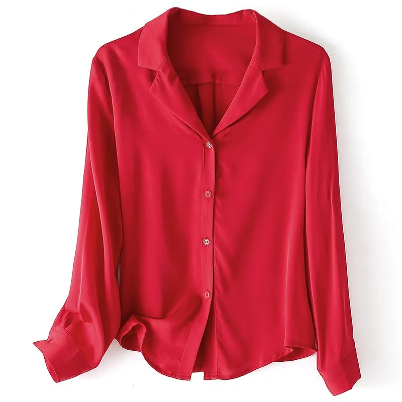 Crimson-Lit Evening Top