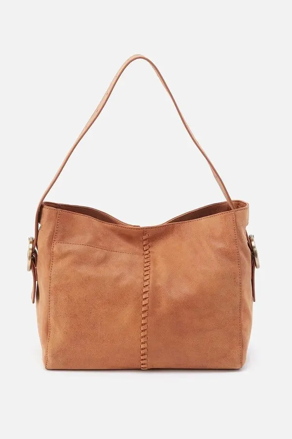 Rust Pebbled Shoulder Bag