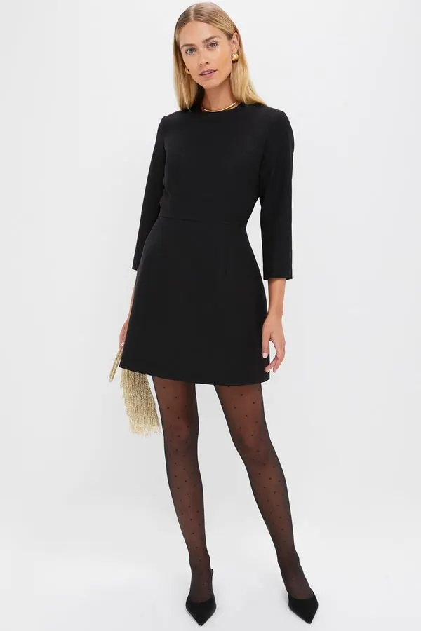 Little Black Crepe Cocktail Dress