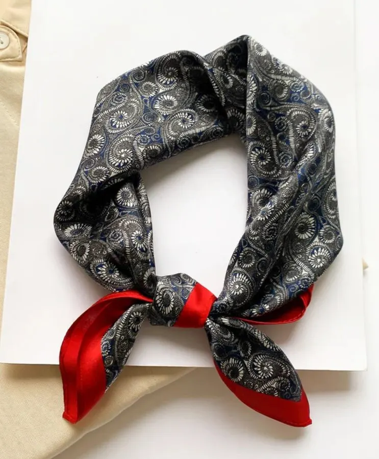 Raven Feather Silk Bandana