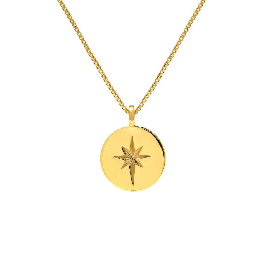 Celestial Coin Pendant Necklace