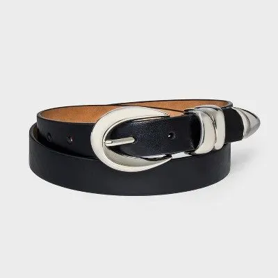Noir Grain Buckle Belt
