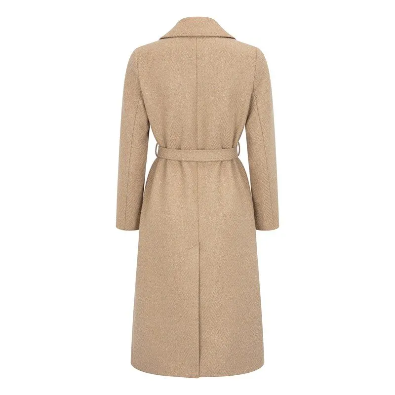 Cashmere-Blend Camel Coat