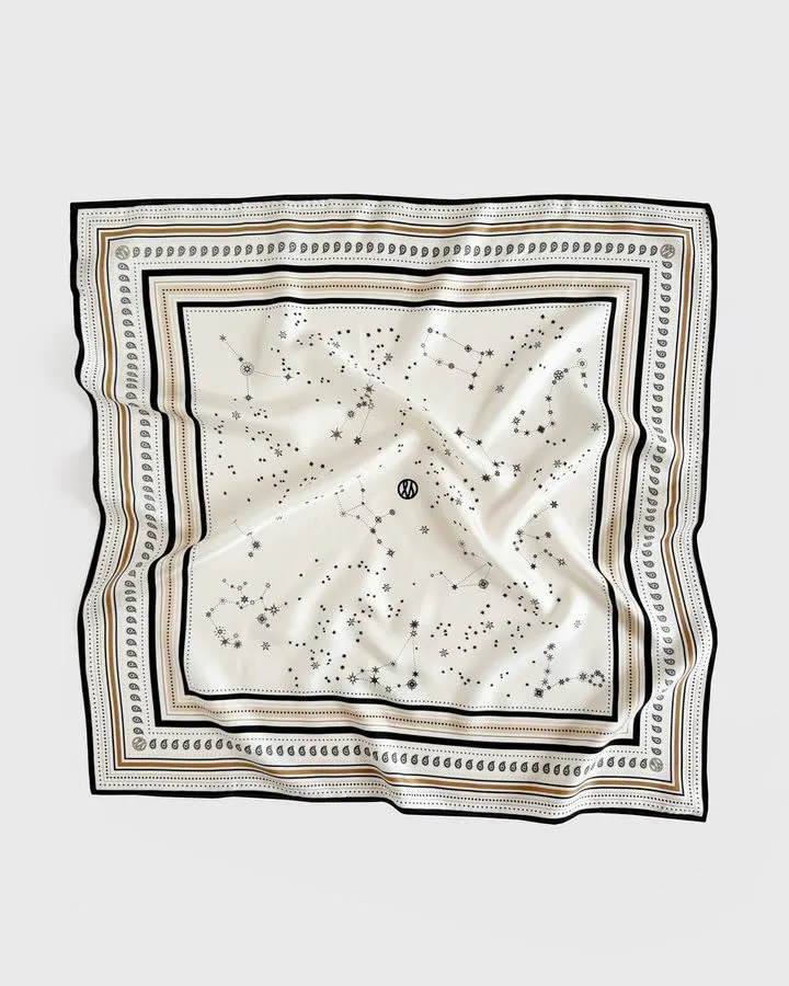Noir Zodiac Silk Carre