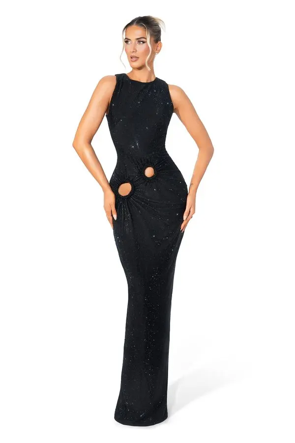 Onyx High-Slit Gown