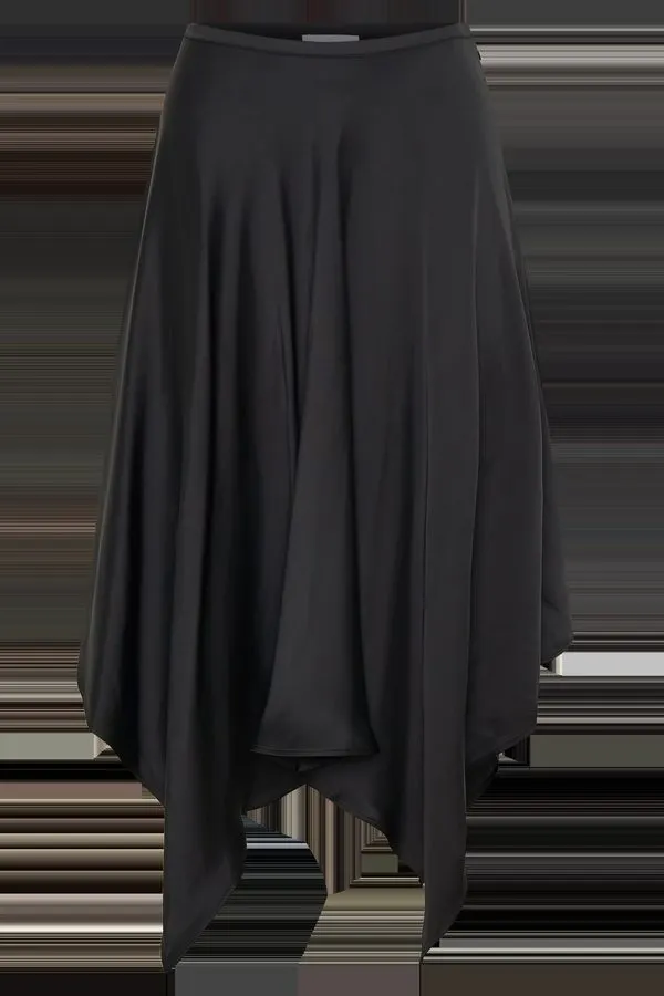 Storm Asymmetric Midi Skirt