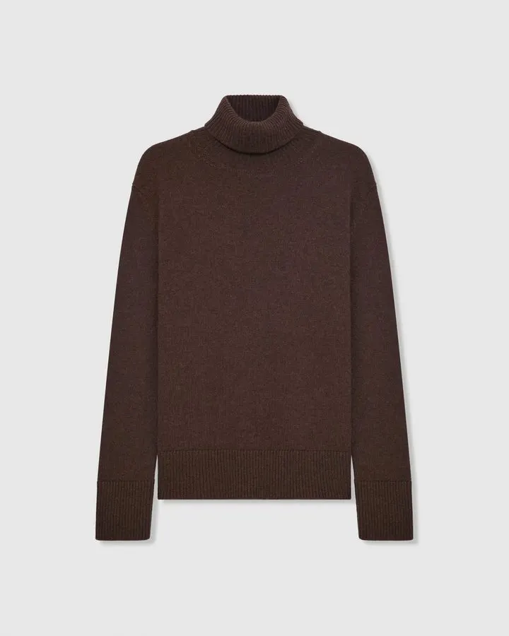 Espresso Chunky Turtleneck Sweater